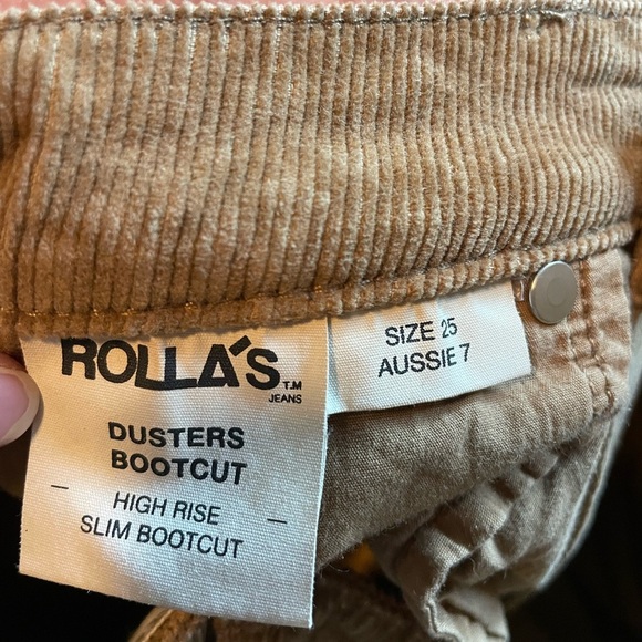 Rollas Dusters Bootcut Cords in Tobacco - Picture 6 of 6